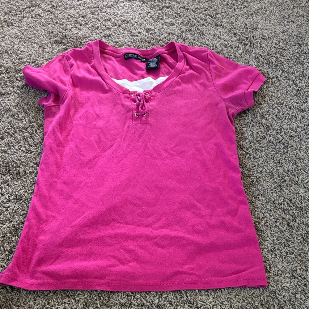 Cottage Street Fuchsia Short Sleeve Tee